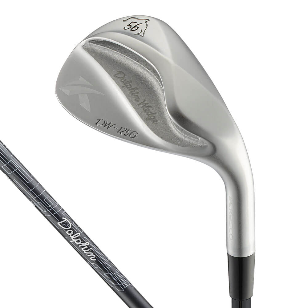キャスコ　ドルフィン メンズ ウェッジ セミグースネック ハイスピン DW-125G High Spin　Dolphin DP-231 カーボンシャフト　2026年モデル ヘッド背面・シャフト 全体