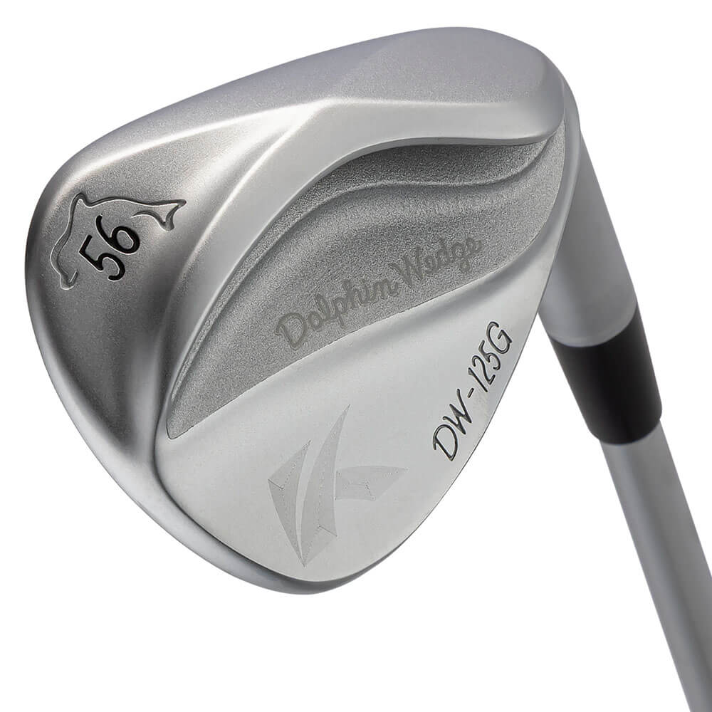 キャスコ　ドルフィン メンズ ウェッジ セミグースネック ハイスピン DW-125G High Spin　Dolphin DP-231 カーボンシャフト　2026年モデル キャビティ・バック刻印 ディテール