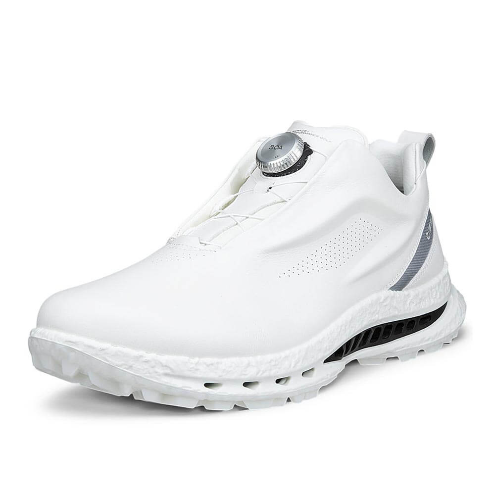 ecco エコー　BIOM C5 PREMIUM BOA GORE-TEX レザー スパイクレス ゴルフシューズ 132634 54510 WHITE/BUFFED SILVER　2026年モデル 詳細1