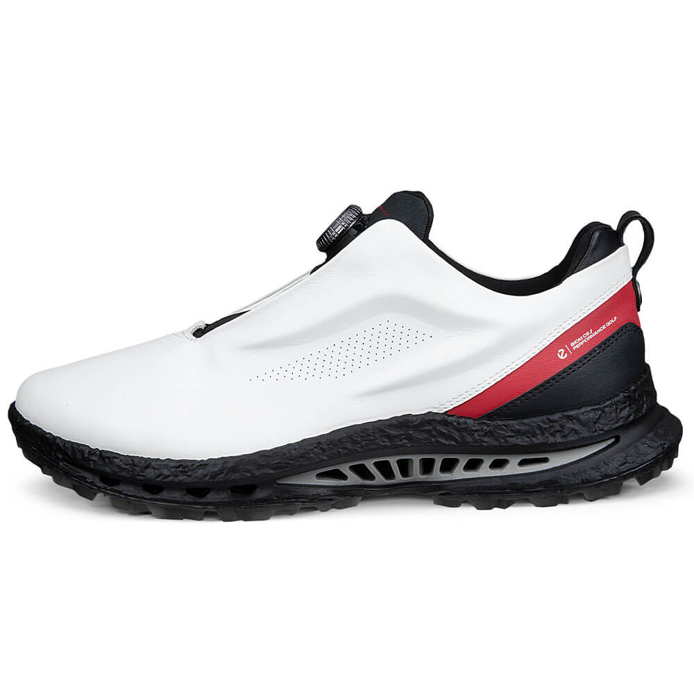 ecco エコー　BIOM C5 PREMIUM BOA GORE-TEX レザー スパイクレス ゴルフシューズ 132634 55428 WHITE/CHILI RED　2026年モデル 詳細2