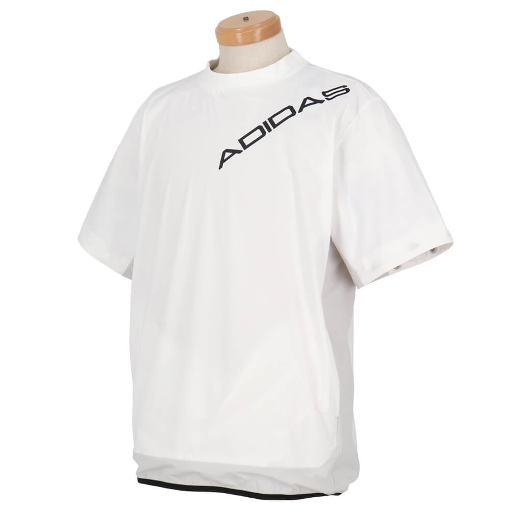アディダス adidas　メンズ デタッチャブル クルーネック ロゴ ウィンドジャケット CC006　2026年モデル 別カラー 正面着用