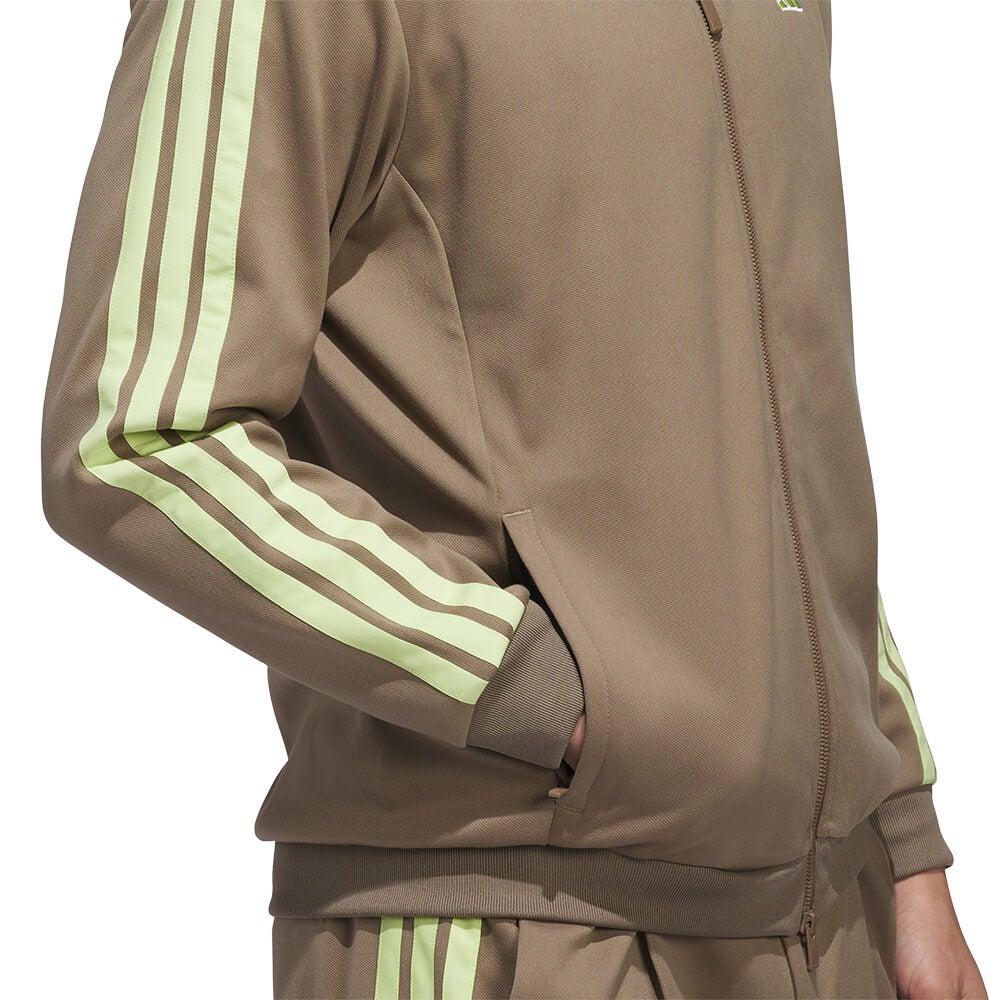 アディダス adidas　メンズ スリーストライプス 長袖 トラックジャケット CJ499　2026年モデル 別カラー 正面着用