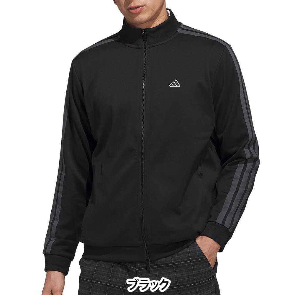 アディダス adidas　メンズ スリーストライプス 長袖 トラックジャケット CJ499　2026年モデル 別カラー 背面着用