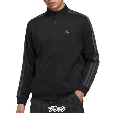 アディダス adidas　メンズ スリーストライプス 長袖 トラックジャケット CJ499　2026年モデル 別カラー 背面着用