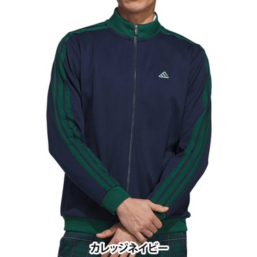 アディダス adidas　メンズ スリーストライプス 長袖 トラックジャケット CJ499　2026年モデル 別カラー 背面着用