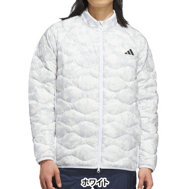 アディダス adidas　メンズ カモフラージュプリント 長袖 ダウンジャケット IE850　2026年モデル 正面着用
