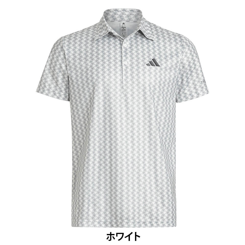 アディダス adidas　メンズ ジオメトリックプリント 半袖 ポロシャツ OGH80　2026年モデル 詳細2