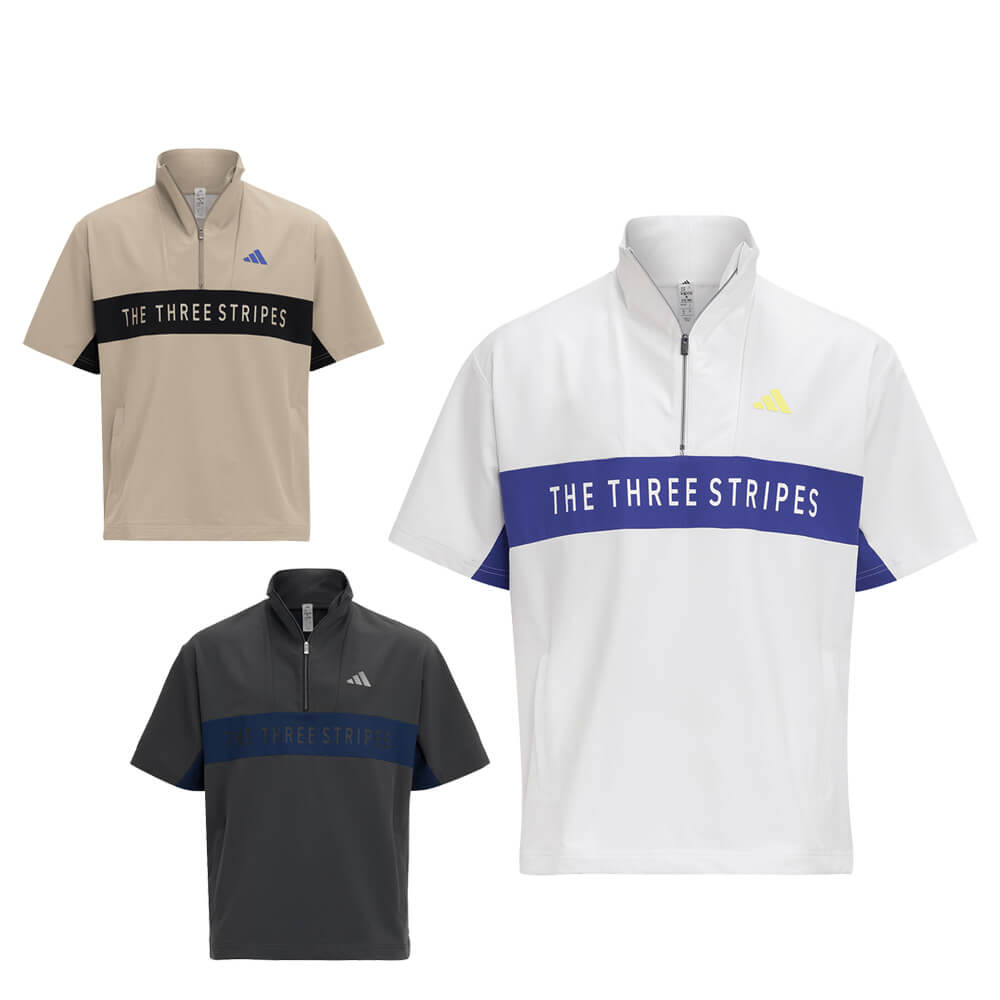 アディダス adidas　メンズ カラーブロック ハーフジップ 半袖 ジャケット OGH81　2026年モデル カラーバリエーション・商品全体