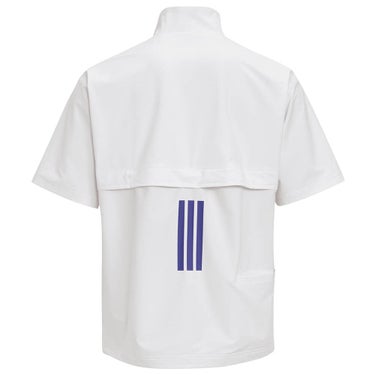 アディダス adidas　メンズ カラーブロック ハーフジップ 半袖 ジャケット OGH81　2026年モデル 背面着用