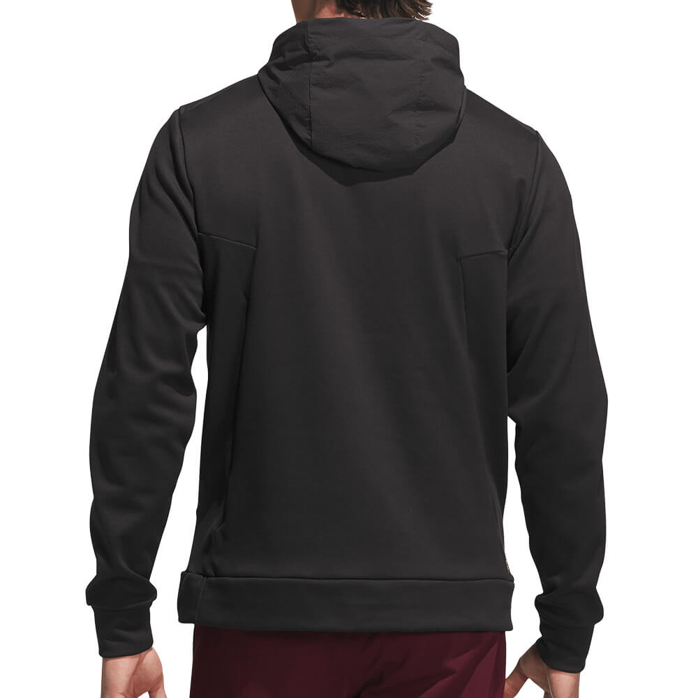 アディダス adidas　メンズ ハーフジップ ハイブリッド ストレッチ 長袖 フーディー P4125　2026年モデル 背面着用