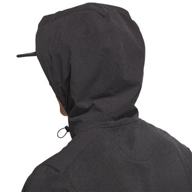 アディダス adidas　メンズ ハーフジップ ハイブリッド ストレッチ 長袖 フーディー P4125　2026年モデル 胸元・生地ディテール