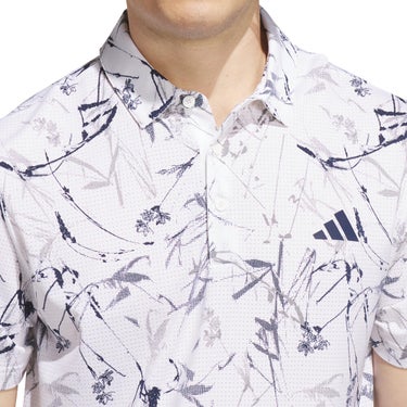 アディダス adidas　メンズ メッシュ リーフプリント 半袖 ポロシャツ Q4572　2026年モデル 詳細4