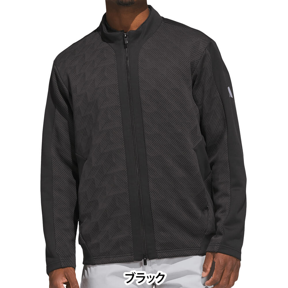 アディダス adidas　メンズ ファブリックミックス フルジップ 長袖 ジャケット RO807　2026年モデル 正面着用
