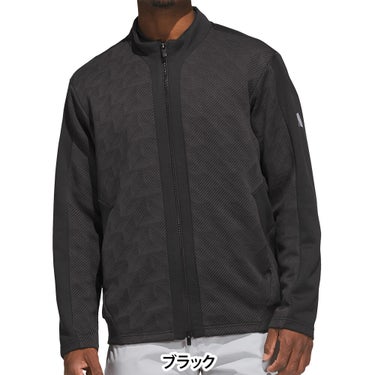 アディダス adidas　メンズ ファブリックミックス フルジップ 長袖 ジャケット RO807　2026年モデル 正面着用