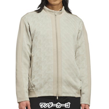 アディダス adidas　メンズ ファブリックミックス フルジップ 長袖 ジャケット RO807　2026年モデル 胸元・生地ディテール