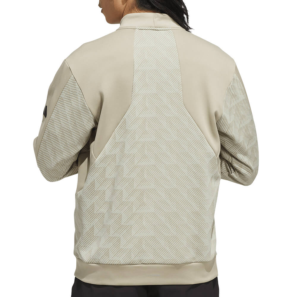 アディダス adidas　メンズ ファブリックミックス フルジップ 長袖 ジャケット RO807　2026年モデル 別カラー 正面着用