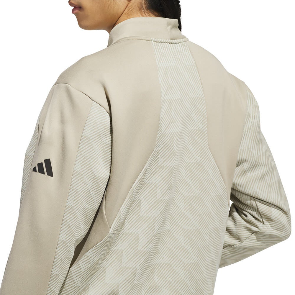 アディダス adidas　メンズ ファブリックミックス フルジップ 長袖 ジャケット RO807　2026年モデル 別カラー 正面着用