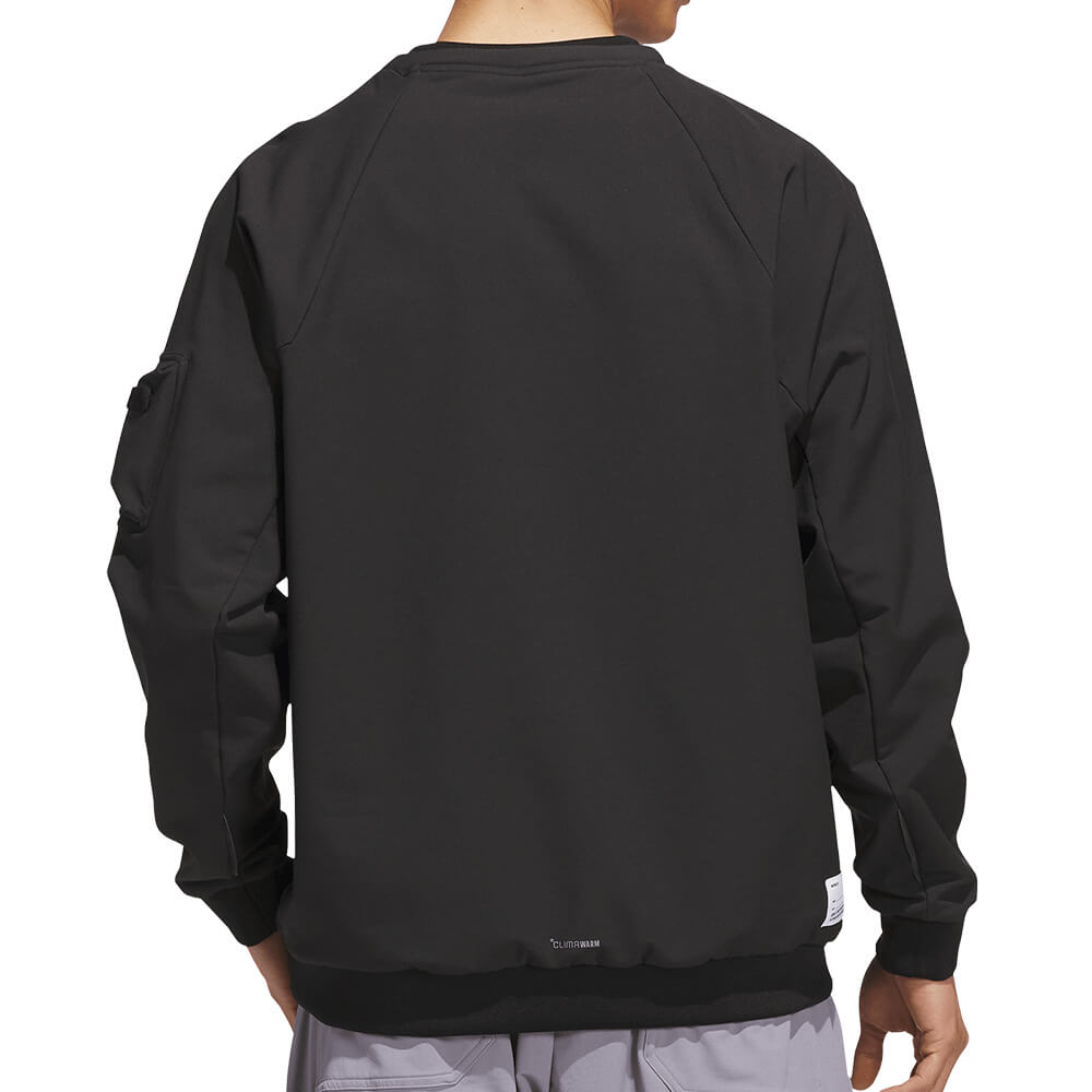 アディダス adidas　メンズ 起毛 クルーネック 長袖 プルオーバー SS801　2026年モデル 背面着用