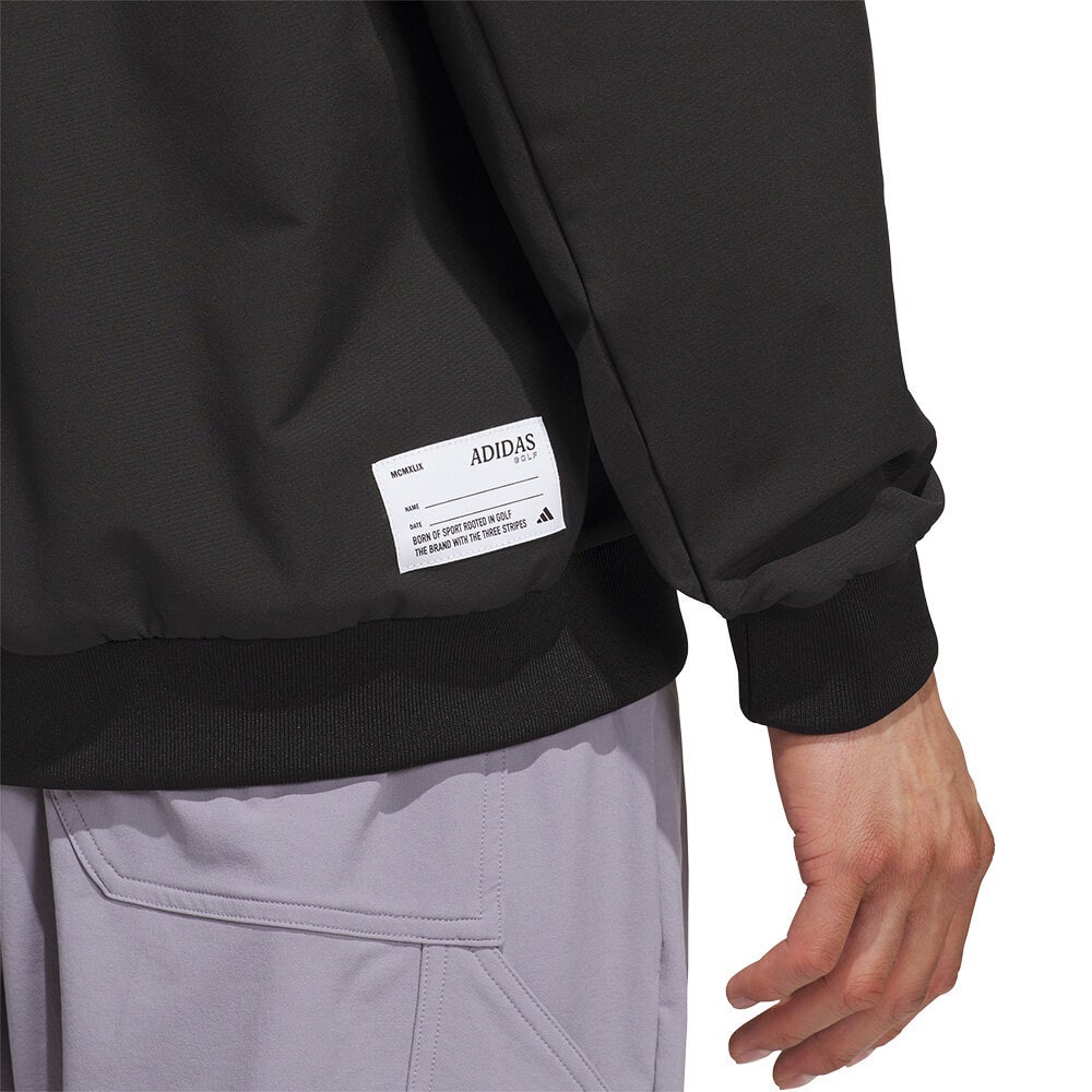 アディダス adidas　メンズ 起毛 クルーネック 長袖 プルオーバー SS801　2026年モデル 胸元・生地ディテール