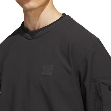 アディダス adidas　メンズ 起毛 クルーネック 長袖 プルオーバー SS801　2026年モデル 別カラー 正面着用