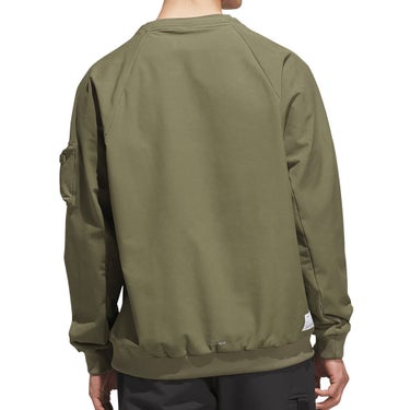 アディダス adidas　メンズ 起毛 クルーネック 長袖 プルオーバー SS801　2026年モデル 別カラー 背面着用
