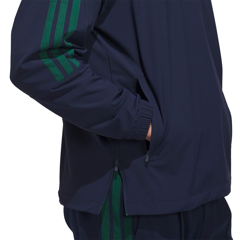 アディダス adidas　メンズ スリーストライプス プルオーバー 長袖 ジャケット TS126　2026年モデル ロゴ・生地ディテール