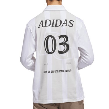アディダス adidas　メンズ バックグラフィック 長袖 ポロシャツ VU185　2026年モデル 背面着用