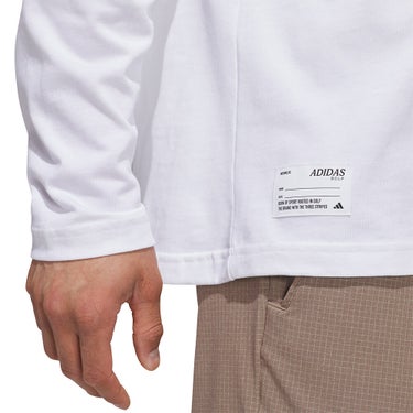 アディダス adidas　メンズ バックグラフィック 長袖 ポロシャツ VU185　2026年モデル 胸元・生地ディテール