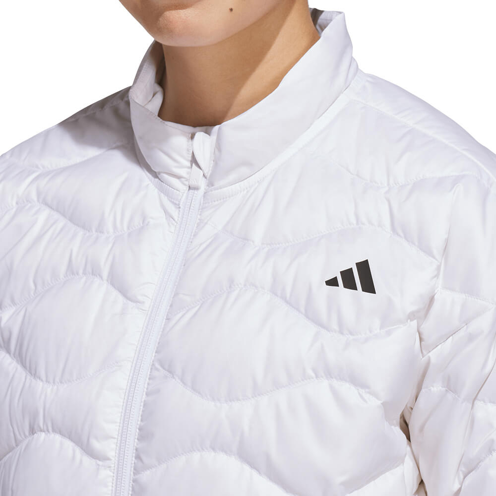 アディダス adidas　レディース ライトウェイト フルジップ 長袖 ダウンジャケット P9559　2026年モデル 胸元・生地ディテール