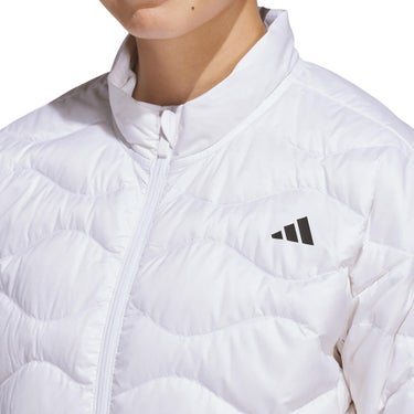 アディダス adidas　レディース ライトウェイト フルジップ 長袖 ダウンジャケット P9559　2026年モデル 胸元・生地ディテール