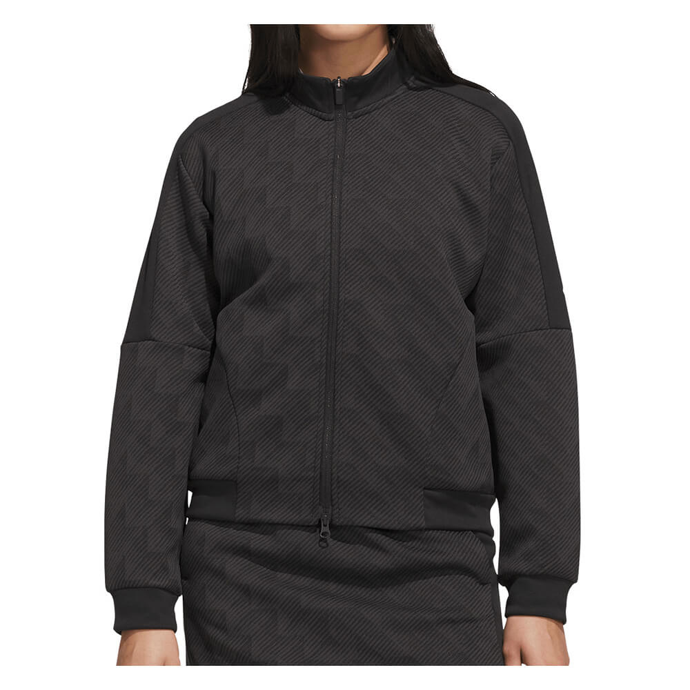 アディダス adidas　レディース ファブリックミックス フルジップ 長袖 ジャケット TV591　2026年モデル ブラック/ブラック