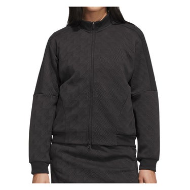 アディダス adidas　レディース ファブリックミックス フルジップ 長袖 ジャケット TV591　2026年モデル ブラック/ブラック