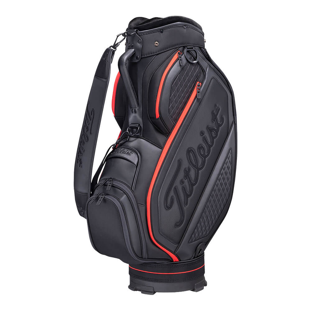 タイトリスト Titleist　メンズ ミッドサイズ キャディバッグ TB21SF4K 06 ブラック×レッド　2026年モデル ブラック×レッド