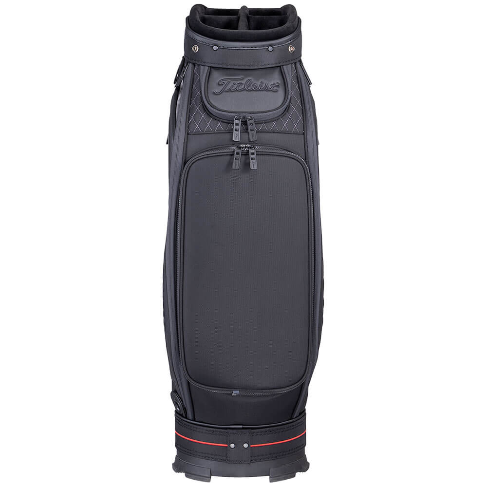 タイトリスト Titleist　ミッドサイズ メンズ キャディバッグ TB21SF4K 06 ブラック×レッド　2026年モデル キャディバッグ 全体 背面