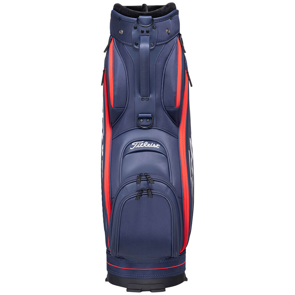 タイトリスト Titleist　ミッドサイズ メンズ キャディバッグ TB21SF4K 416 ネイビー×ホワイト×レッド　2026年モデル キャディバッグ 全体 反対側面