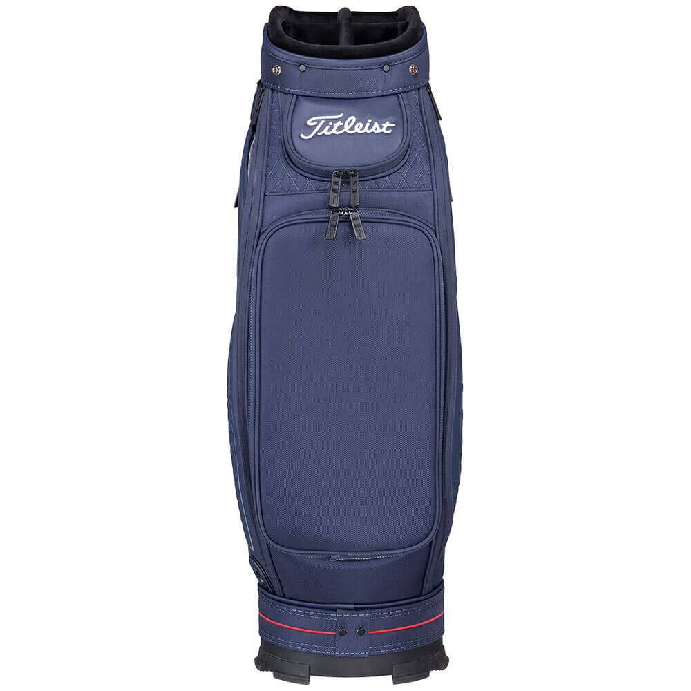 タイトリスト Titleist　ミッドサイズ メンズ キャディバッグ TB21SF4K 416 ネイビー×ホワイト×レッド　2026年モデル キャディバッグ 全体 背面
