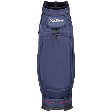 タイトリスト Titleist　ミッドサイズ メンズ キャディバッグ TB21SF4K 416 ネイビー×ホワイト×レッド　2026年モデル キャディバッグ 全体 背面