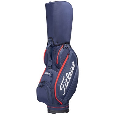 タイトリスト Titleist　ミッドサイズ メンズ キャディバッグ TB21SF4K 416 ネイビー×ホワイト×レッド　2026年モデル キャディバッグ 全体 側面