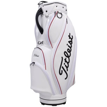 タイトリスト Titleist　パフォーマンスJE メンズ キャディバッグ TB26CTPJE 160 ホワイト×クリムゾン×ブラック　2026年モデル キャディバッグ 全体 正面・側面