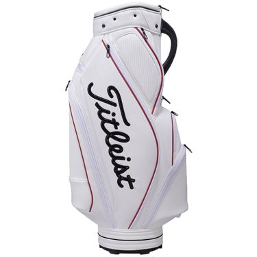 タイトリスト Titleist　パフォーマンスJE メンズ キャディバッグ TB26CTPJE 160 ホワイト×クリムゾン×ブラック　2026年モデル キャディバッグ 全体 反対側面