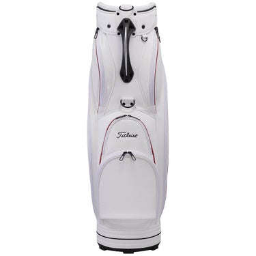 タイトリスト Titleist　パフォーマンスJE メンズ キャディバッグ TB26CTPJE 160 ホワイト×クリムゾン×ブラック　2026年モデル キャディバッグ 全体 背面