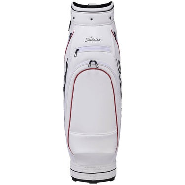 タイトリスト Titleist　パフォーマンスJE メンズ キャディバッグ TB26CTPJE 160 ホワイト×クリムゾン×ブラック　2026年モデル キャディバッグ 全体 側面