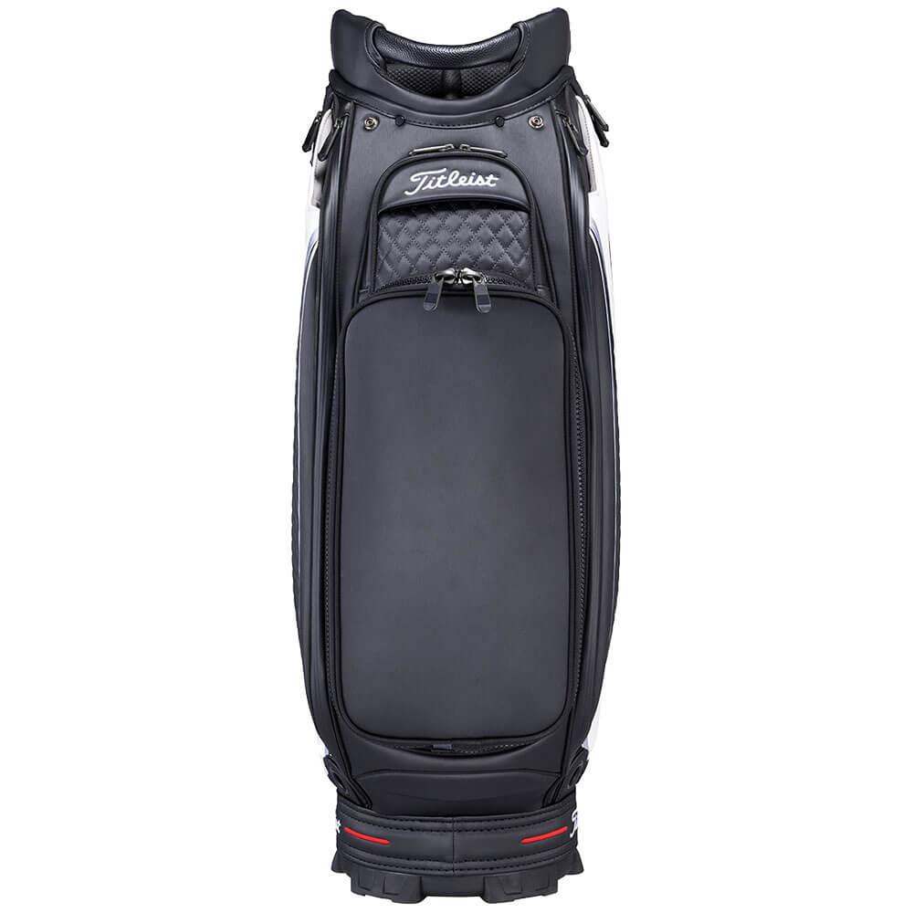 タイトリスト Titleist　ツアー メンズ キャディバッグ TB26SF9A 01 ブラック×ホワイト　2026年モデル キャディバッグ 全体 側面