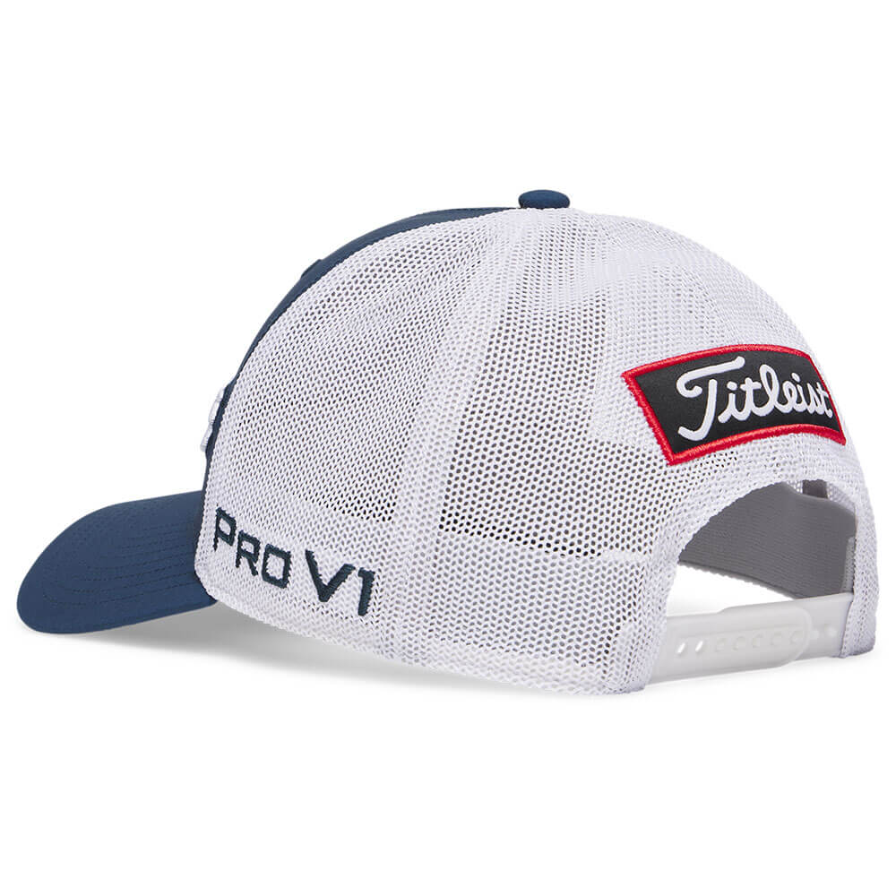 タイトリスト Titleist　メンズ ツアーパフォーマンスメッシュキャップ TH25ATPMA 4M1 モントレー×ホワイト　2026年モデル ヘッドウェア 背面・アジャスター