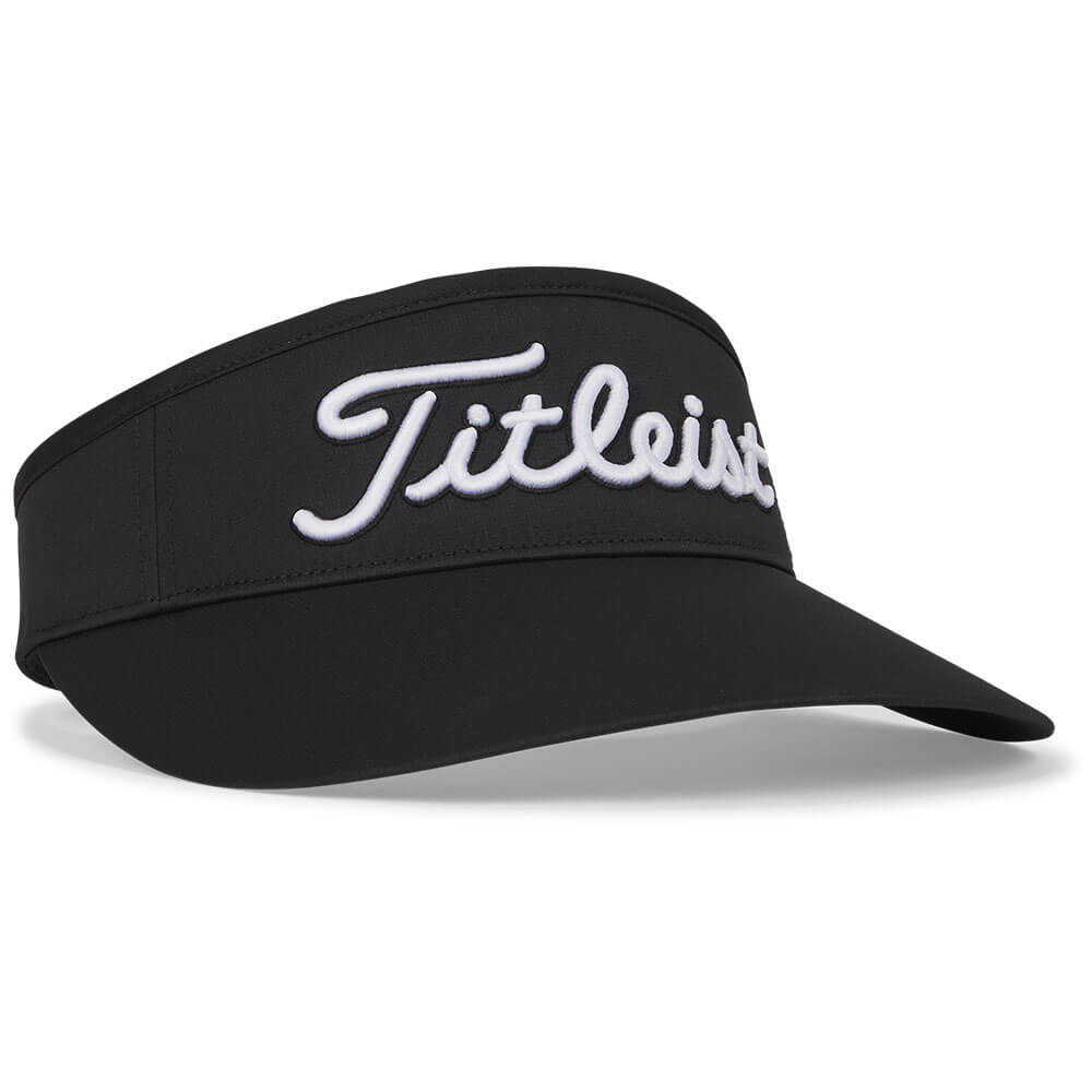 タイトリスト Titleist　レディース サンドロップバイザー TH23WSV 01 ブラック×ホワイト ヘッドウェア 全体 正面・側面
