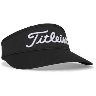 タイトリスト Titleist　レディース サンドロップバイザー TH23WSV 01 ブラック×ホワイト ヘッドウェア 全体 正面・側面