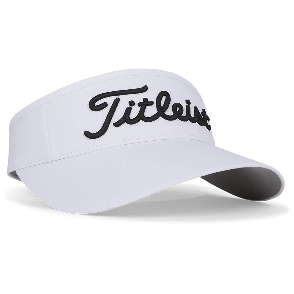 タイトリスト Titleist　レディース サンドロップバイザー TH23WSV 10 ホワイト×ブラック ヘッドウェア 全体 正面・側面