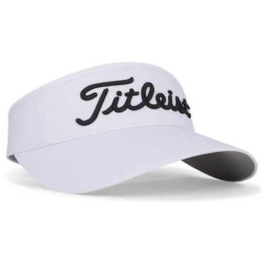 タイトリスト Titleist　レディース サンドロップバイザー TH23WSV 10 ホワイト×ブラック ヘッドウェア 全体 正面・側面