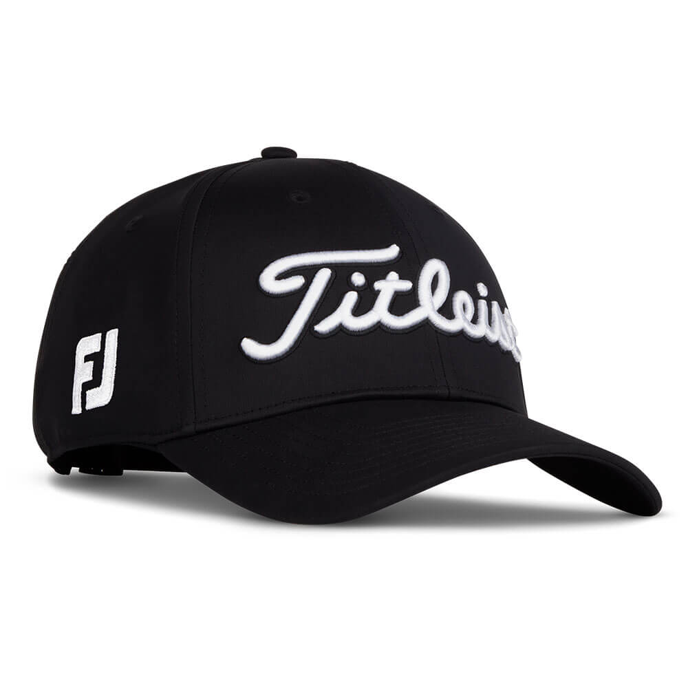 タイトリスト Titleist　レディース ツアーパフォーマンス キャップ TH25AWTPN2 01 ブラック×ホワイト ヘッドウェア 全体 正面・側面