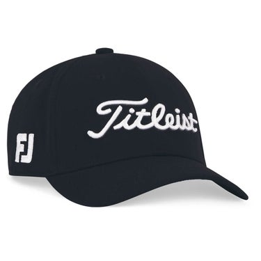 タイトリスト Titleist　ジュニア ツアーパフォーマンス キャップ TH25AJRTPN2 01 ブラック×ホワイト　2026年モデル ヘッドウェア 全体 正面・側面